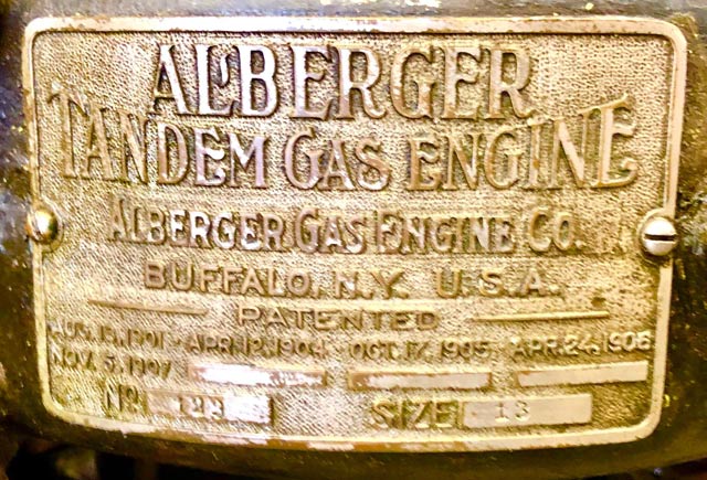 Alberger 80 hp Nameplate